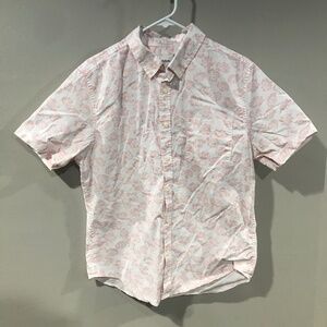 Goodfellow Northrop Mens Shirt - Large Slim - Pink White Floral Pattern Target